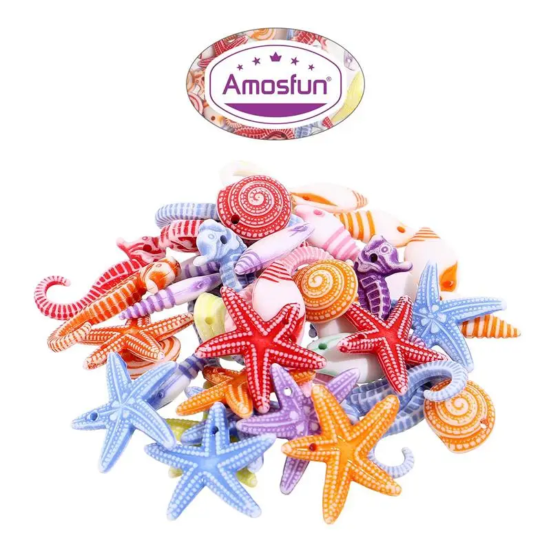 48 шт. морские животные украшения мини микро Ландшафтные полимерные Декор
