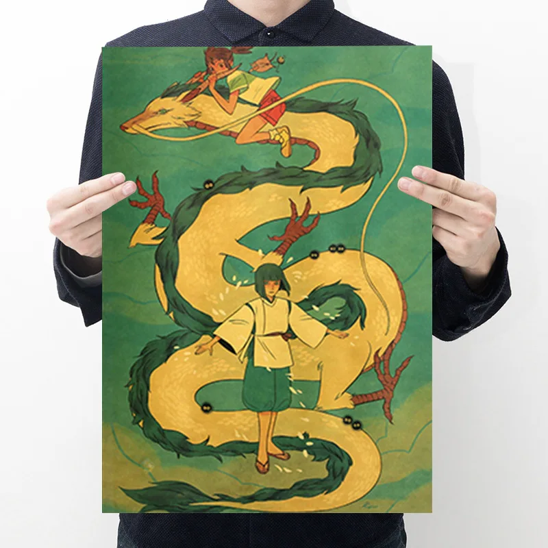 

Classic Cartoon Vintage Collection Anime Posters Room Stickers Wall Decor Kraft Paper Home Room Art Wall Stickers Painting