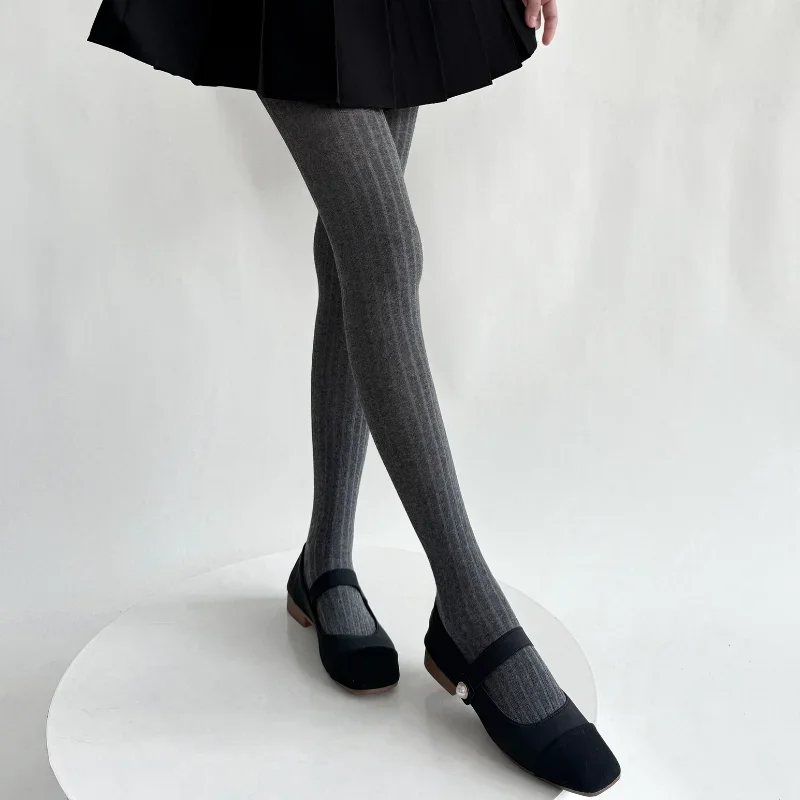 Новые осенне-зимние колготки женские сексуальные полосатые чулки до бедра
