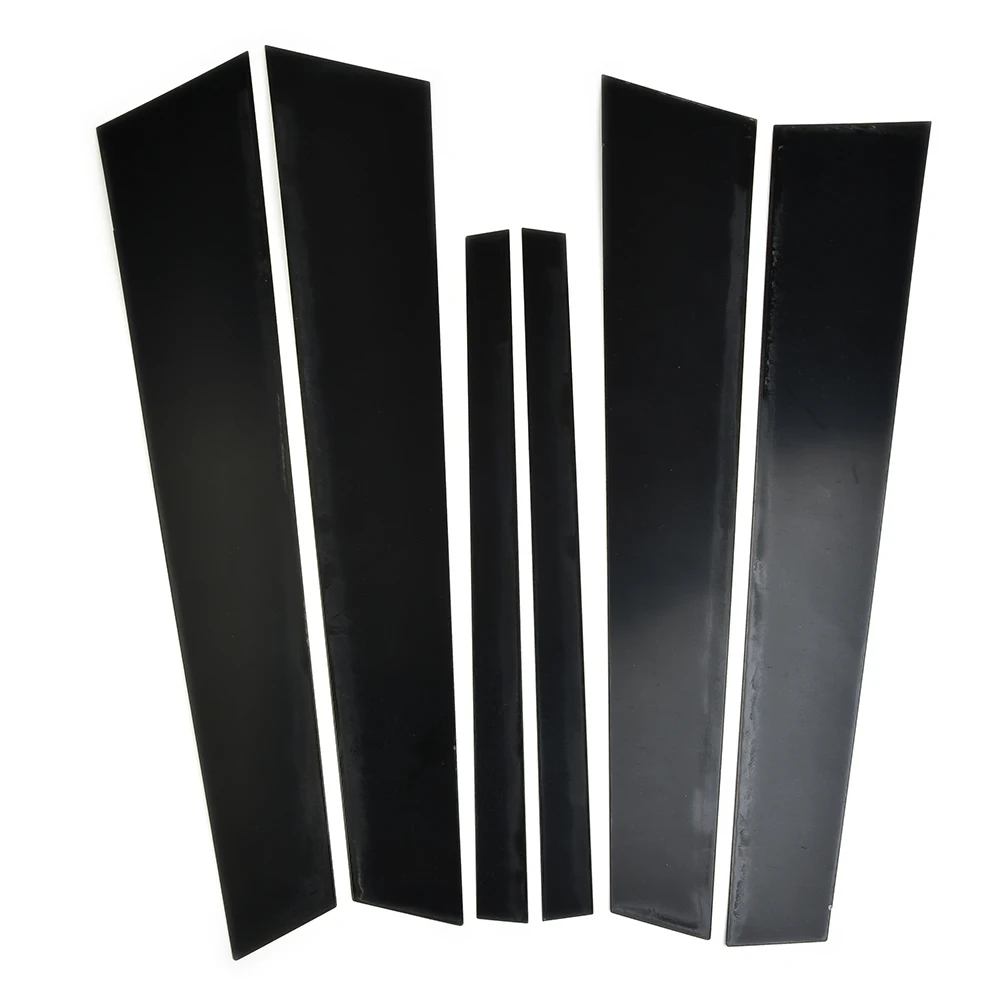 

6pcs Car Door Pillar Posts Glossy Black Trims Styling Mouldings For BMW 5 Series F10 2011-2017 Exterior Decorative Strip Parts