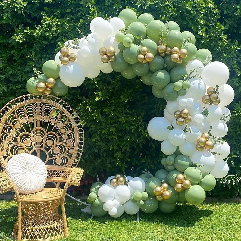 

Macaron Green Balloon Garland Arch Kit Wedding Birthday Party Decoration Kids Globos Rose Gold Confetti Latex Ballon Baby Shower
