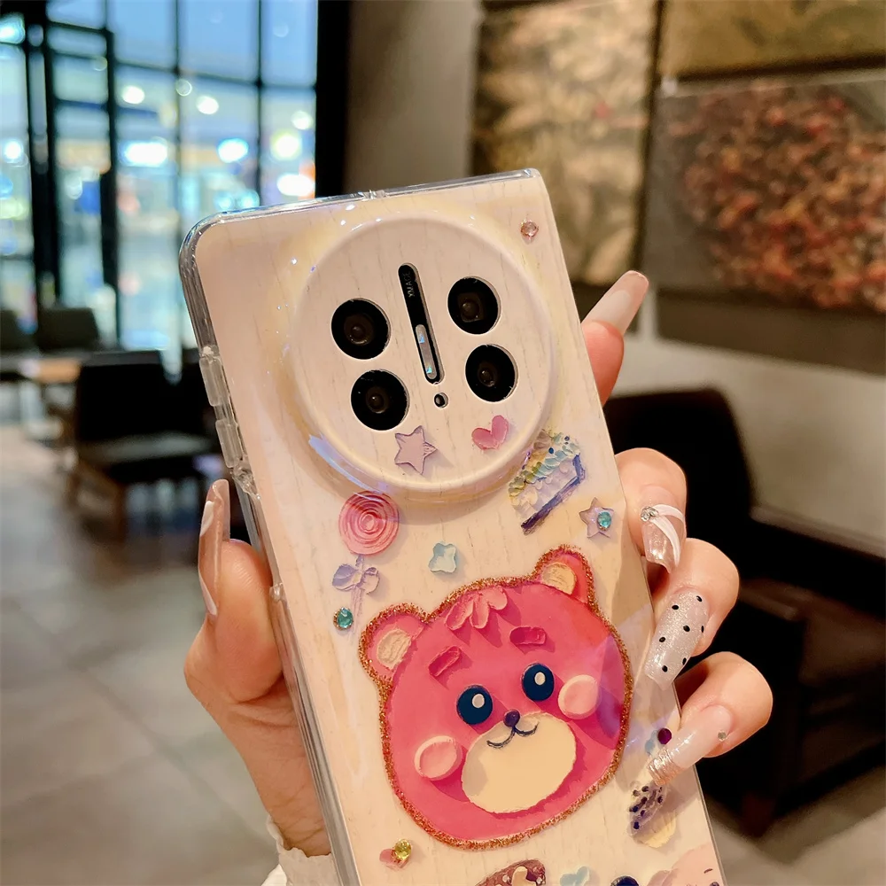 Чехол Blu-Ray для телефона с милым мультяшным медведем HuaWei Mate X3 X5 защитный жесткий