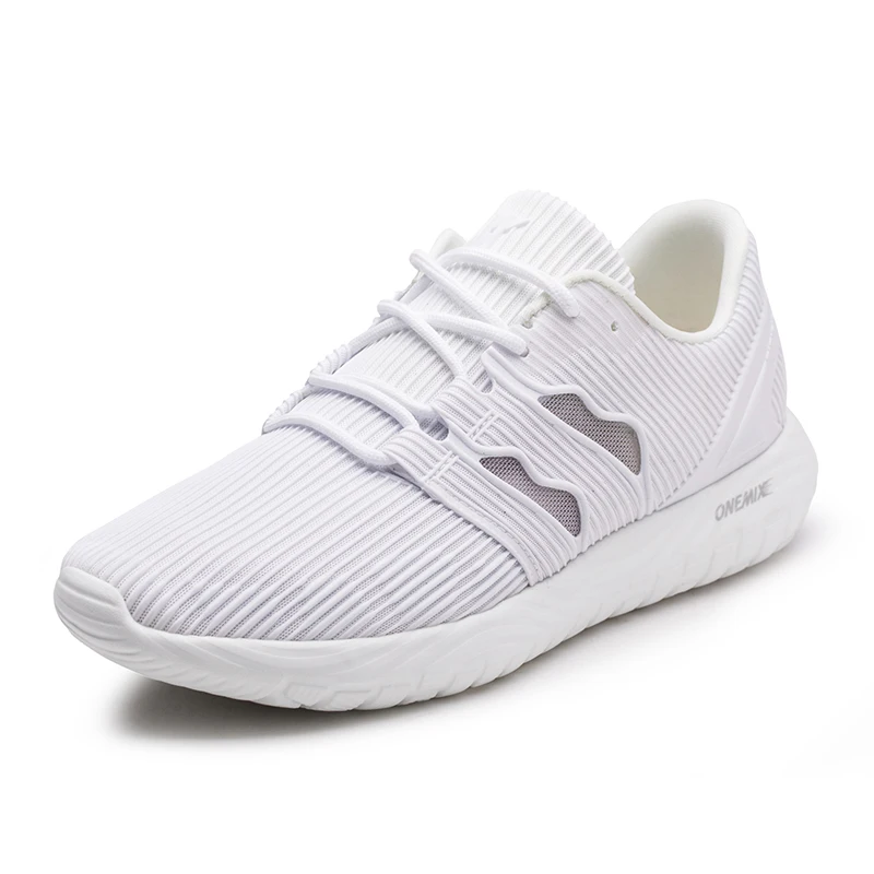 ONEMIX White Sneakers Women 2022 Casual Breathable Mesh Lightweight Traval Black Running Shoes Women Sport Shoes Walking Sneaker