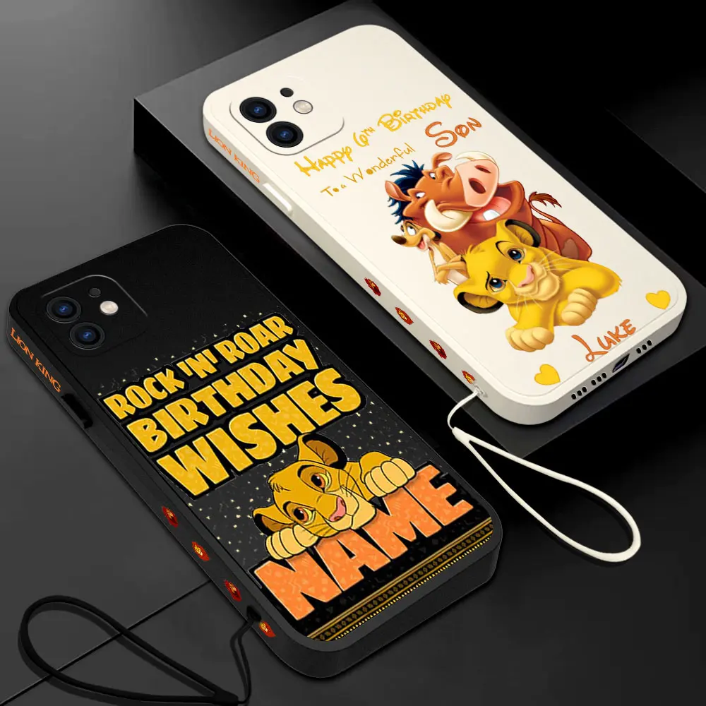 

Disney The Lion King Phone Case For Samsung Galaxy S23 S22 S21 S20 Ultra Plus FE S10 S10E Note 20 10 9 Plus With Lanyard Cover