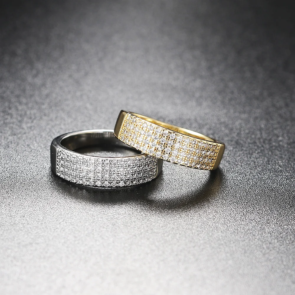 

Women's Ring Trendy Concise Cubic Zirconia Gold Color Stacking Rings Crystal Finger Accessories Jewelry Dropship Suppliers