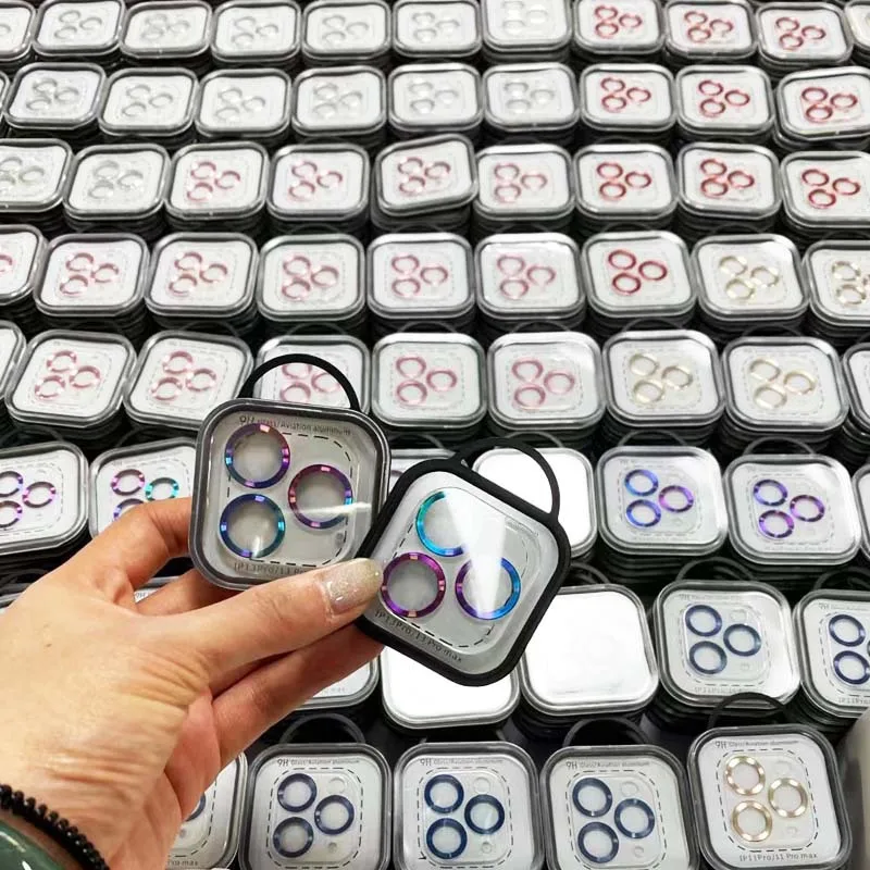 

Ультратонкое закаленное стекло для защиты объектива камеры 50 шт., Защитное стекло для IPhone 11, 12, 13, 14 Plus, 15 Pro Max, задняя защита объектива + коробка