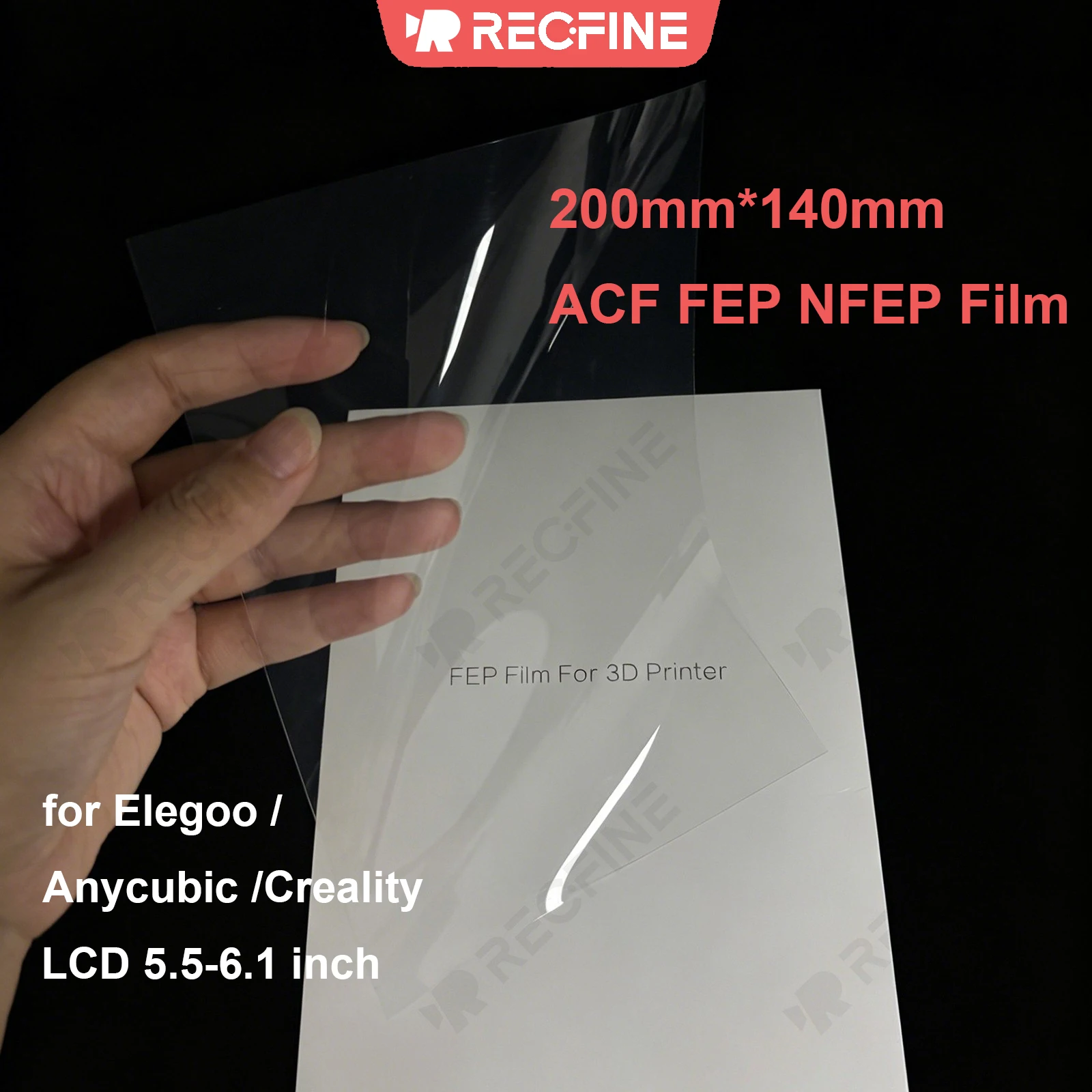 Фото Пленка ACF FEP NFEP 200мм*140мм для Elegoo Anycubic Creality Mars 4 DLP 3 Pro 4K 2 Photon S D2 Mono SE Halot-One R6 LD-002R H №1
