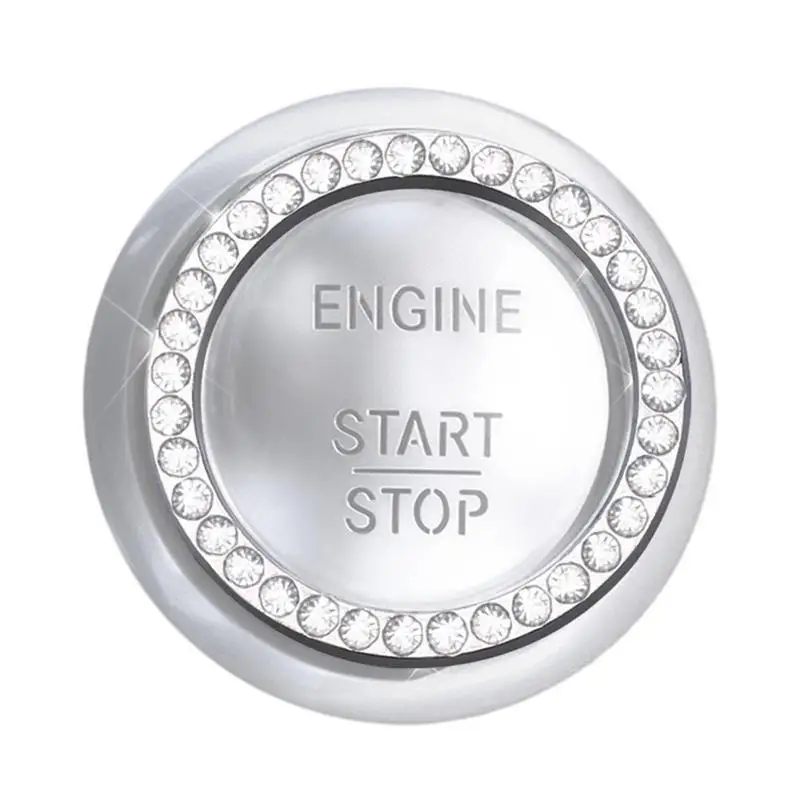 

Стартовая остановка, яркая Защитная крышка для кнопки стартера автомобиля с клейким кольцом, товары для интерьера автомобиля