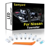 ceramics 9pcs interior led for nissan townstar 2021 2022 canbus car indoor dome map trunk reading vehicle light kit error free