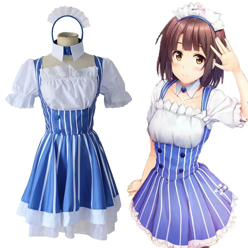 

Anime Saekano How To Raise ABoring Girlfriend Megumi Katou Cosplay Costume Maid Dress Aenai Heroine No Sodatekata Halloween