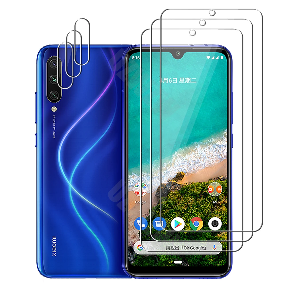 

For Xiaomi Mi A3 Camera Lens Film and Phone Protective Tempered Glass Screen Protector