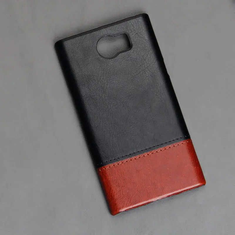 

Suitable For Blackberry Key2 Phone Case, Plain Leather Half Pack, Key1 Hard Shell, Priv Color Contrast