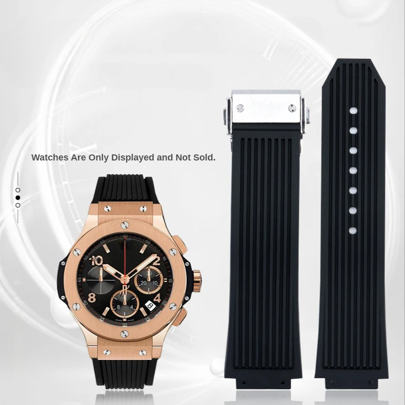 

Ремешок для часов Hublot Yubo Big Bang Classic Fusion, водонепроницаемый силиконовый браслет с выпуклым интерфейсом, защита от пота, 17 мм, 26 х19 мм