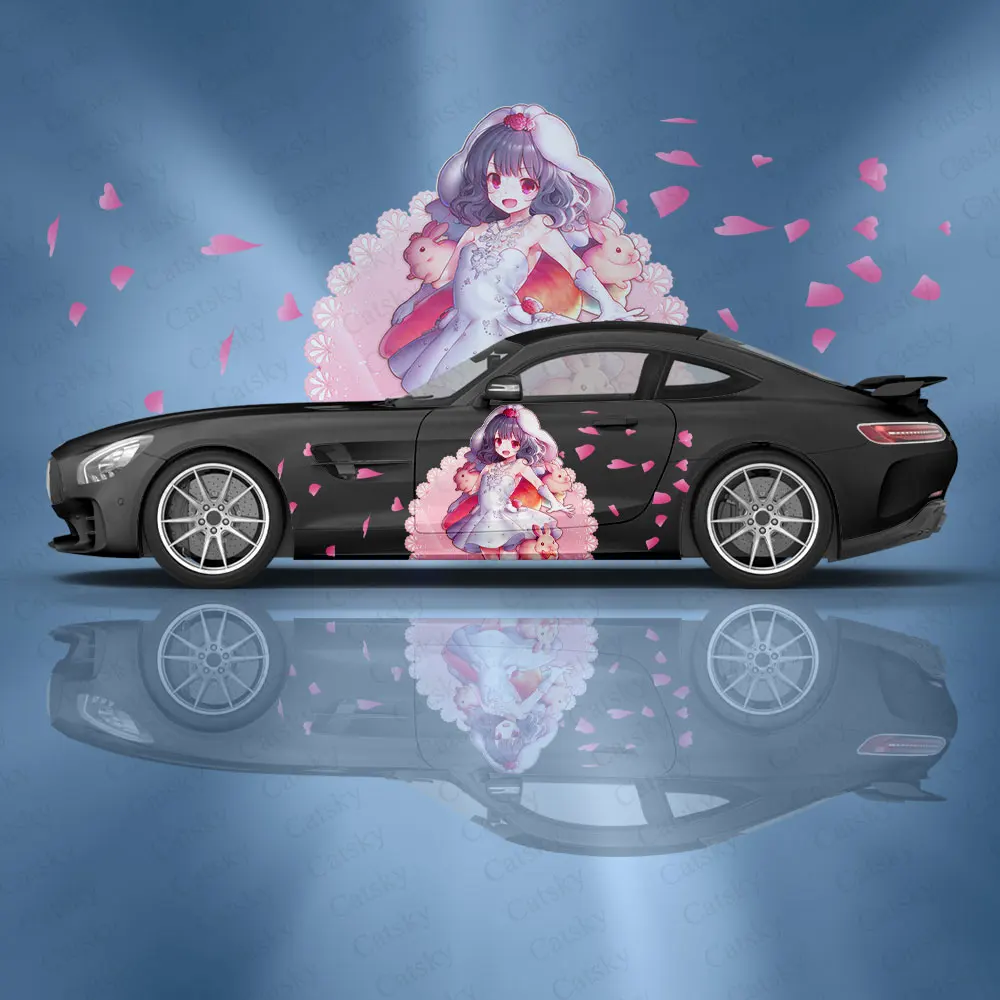Tewi Inaba аниме Автомобильная наклейка цветок виниловые автомобильные наклейки
