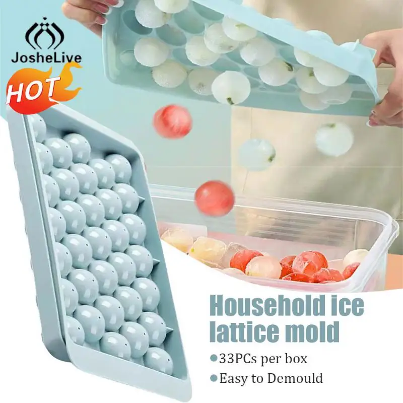 

33 Ice Boll Hockey PP Mold Frozen Whiskey Ball Popsicle Ice Cube Silicone Tray Box Lollipop Ice Maker Kitchen Tools Accessories