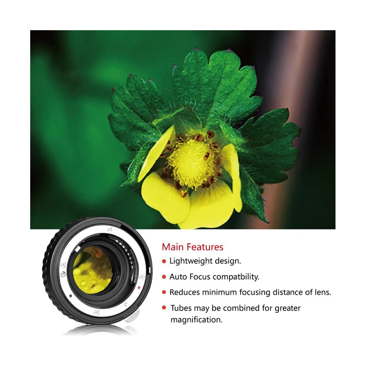 Кольцо-удлинитель для камеры Nikon D90 D3000 D3100 D3200 D5000 D5100 D5200 D7000 D7100