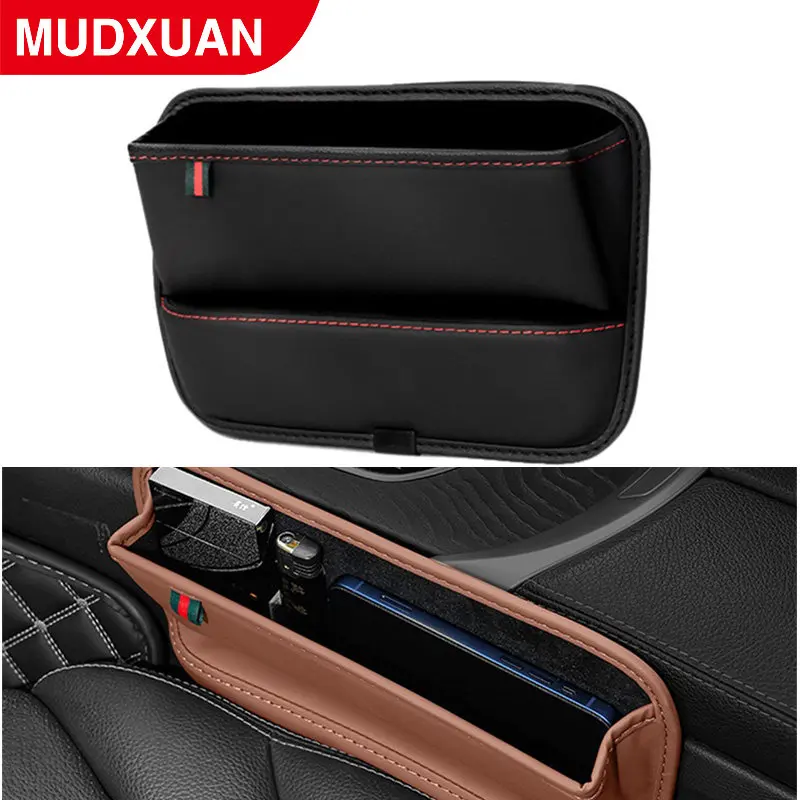 

for car interior PU Leather Console Side Seat Gap Filler Front Seat Organize storage accessories auto universal