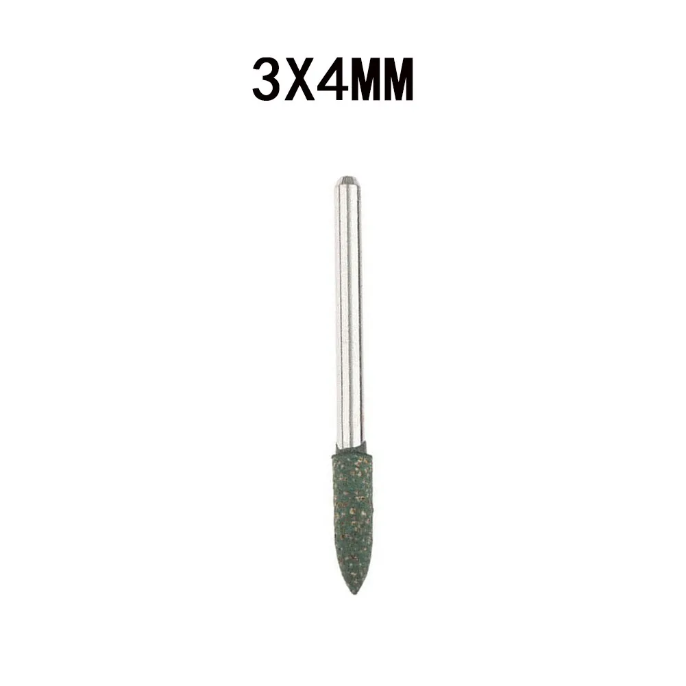 

10pcs 4-12mm Conical Rubber Polishing Point Bit 1/8inch Shank Abrasive Mounted Stone For Rotary Tools Grinding Stone Wheel Head