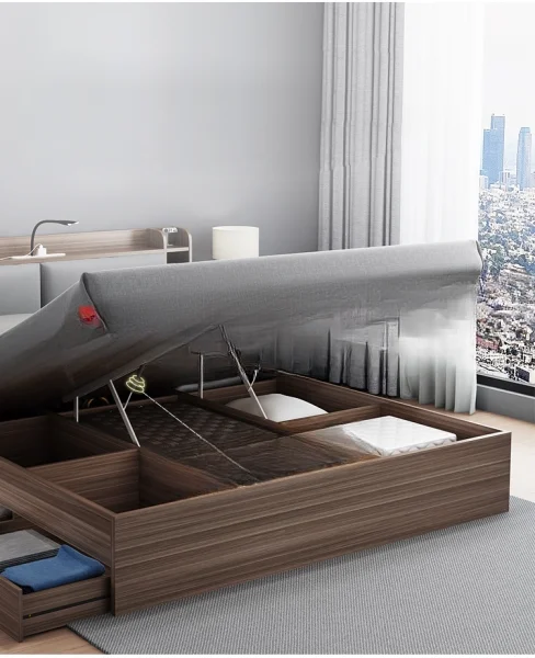 Скандинавские простые регулируемые комоды с обивкой прямоугольные кровати