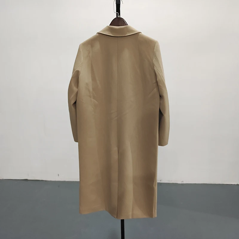 Женская свободная двубортная блузка [EWQ] Корейская шикарная с длинным рукавом