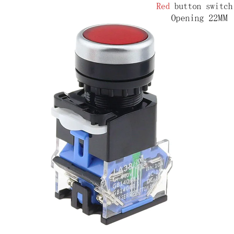 

Кнопочный переключатель LA38-11BN, самосброс, самоблокирующийся, открывающийся, закрывающийся, запуск и остановка, круглый ход, самовозвращающийся