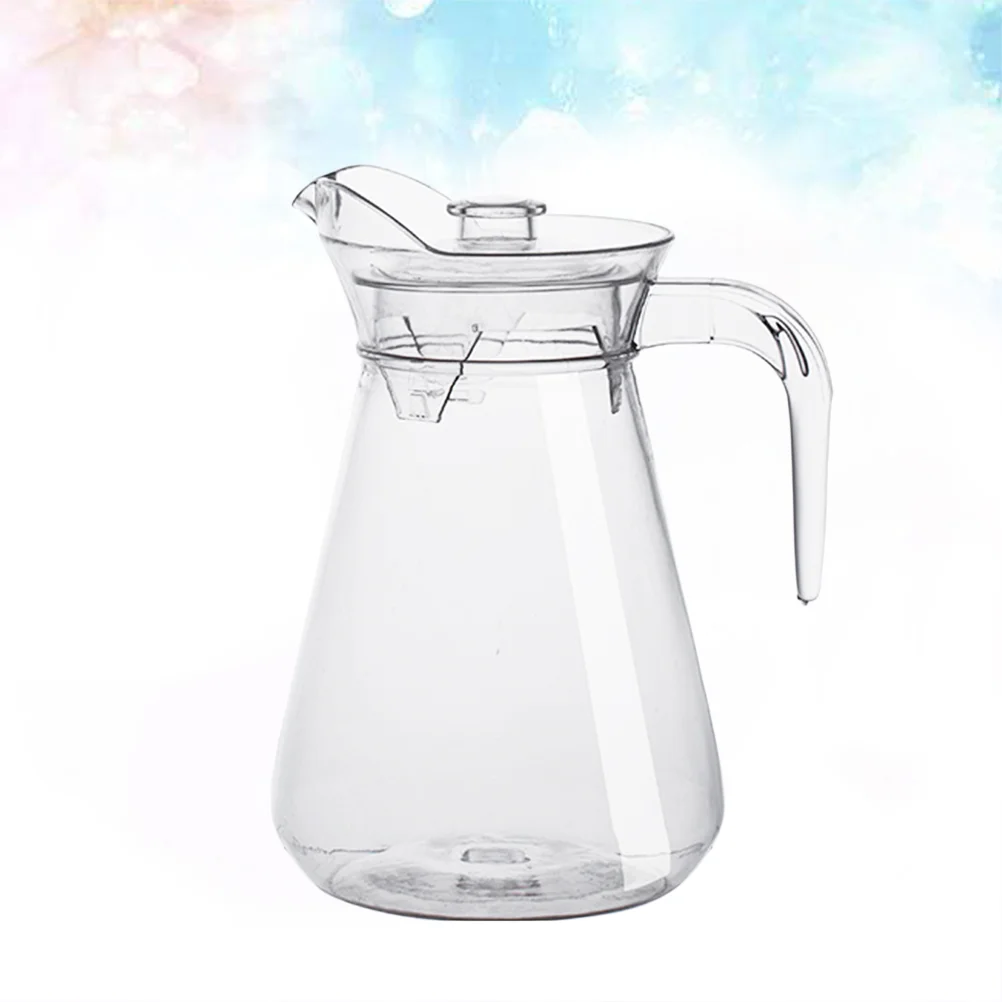 

Pitcher Water Jug Beverage Tea Fridge Pitchers Acrylic Lemonade Kettle Cold Lid Clear Iced Ice Drink Coffee Jar Serving Hot