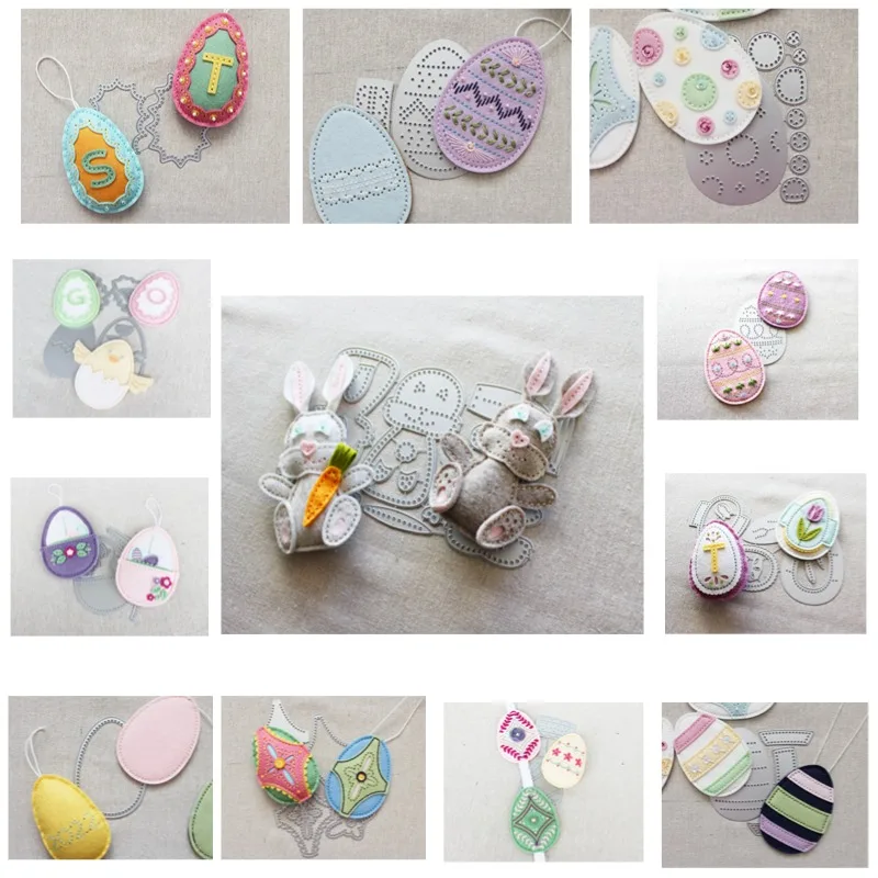 Корзина для яиц с курицей кроликом пасхальные металлические штампы силиконовые