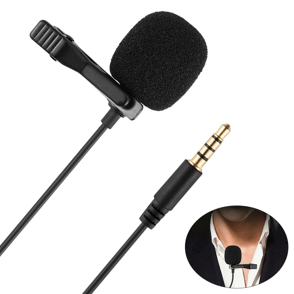 

Omnidirectional Capacitance Metal Microphone 3.5mm Jack Lavalier Mic Mini Audio Microphone for Computer Laptop and Mobile Phone