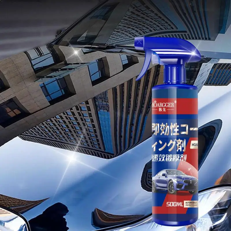 

3 In 1 Ceramic Car Coating Spray 500ml High Protection Quick Coating Spray Ceramic Car Wax Polish Spray Plastic Parts Refurbish