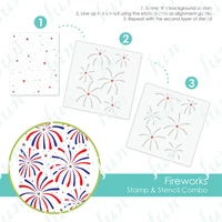 fireworks shape clear silicone stamps layering stencils set for diy scrapbooking embossing paper card coloring album decor molds