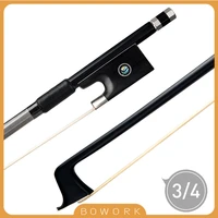 34 size acoustic violin bow carbon fiber ebony frog mongolia horsehair durable straight nice balance fast response sweet tone