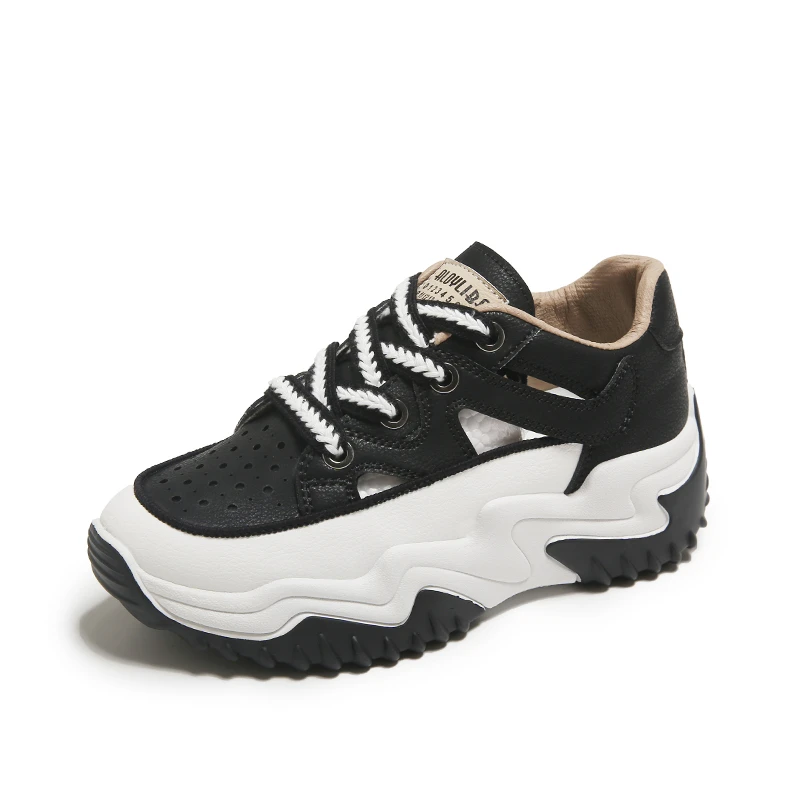 Women Shoes 2023 Summer New Fashion Versatile Thick Soled Hollowed Out Casual Shoes