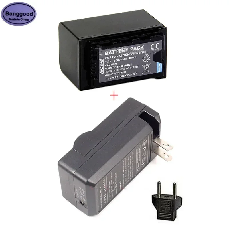 Аккумулятор для камеры VW-VBD58 VWVBD58 5800 мАч + зарядное устройство переменного тока