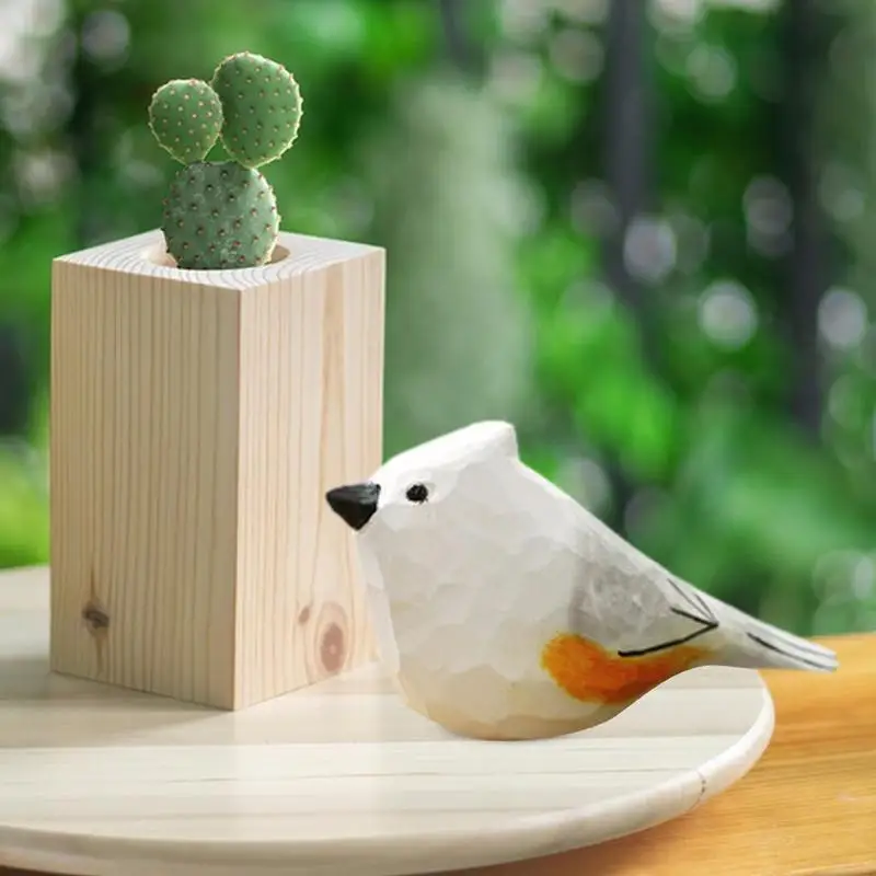 Фигурки птиц резные деревянные птицы ручной работы декоративные уличные и