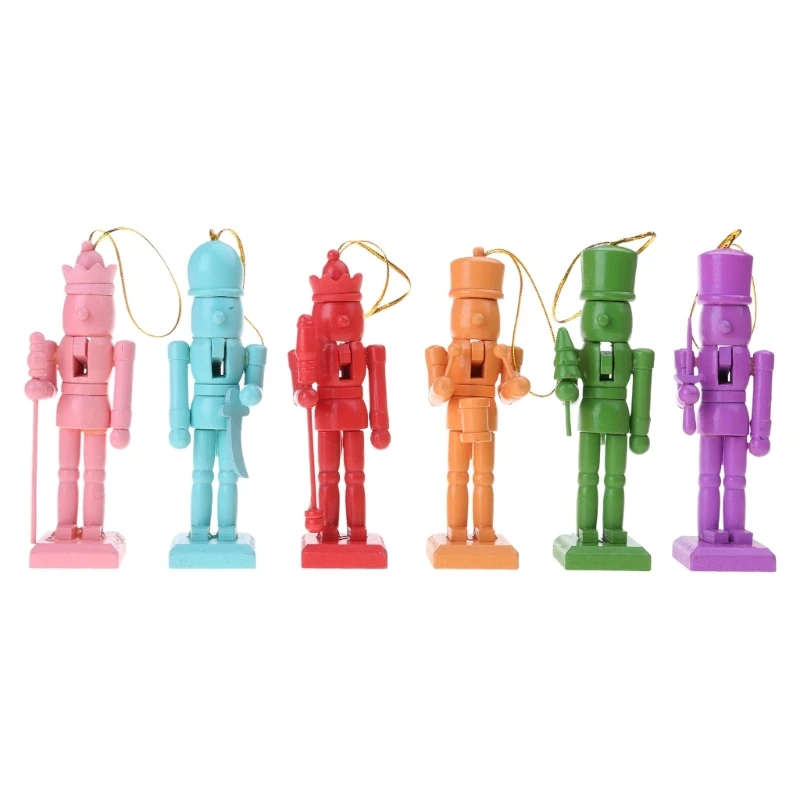 6 шт. деревянные подвески для украшения ёлки 12 5 см