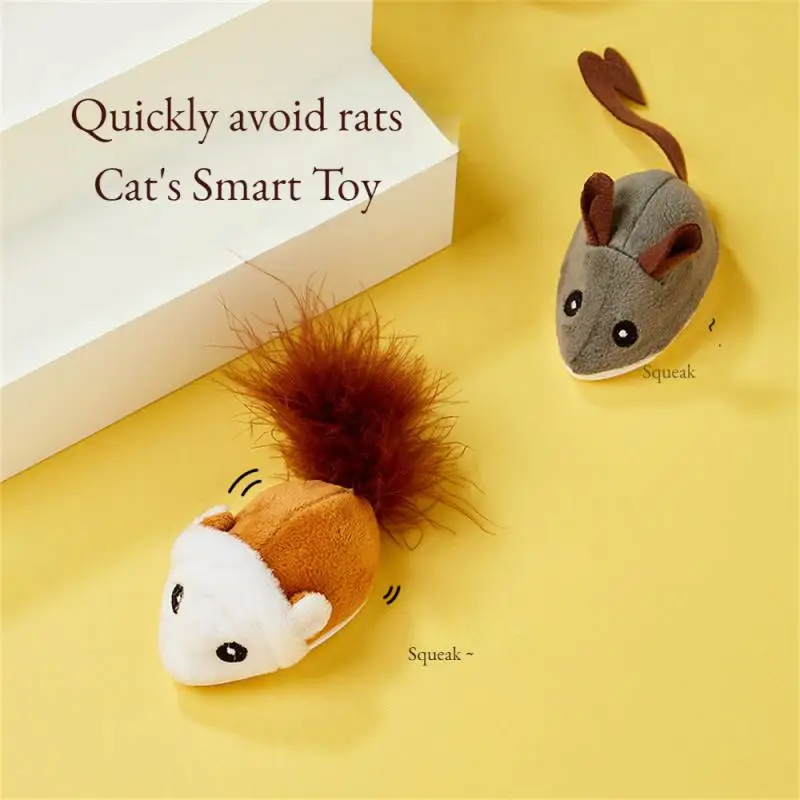 

Simulation Mice Fun Interactive Mouse Toy Vocal Plush Cat Interactive Toys Cat Toys Electric Pet Toy Self-playing Smart Cat Toys