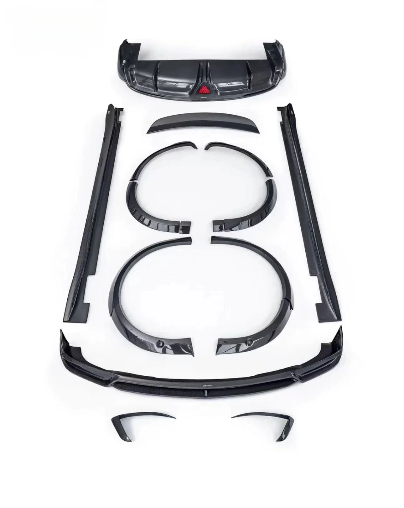 Комплект кузова для Tesla Model X 2023 передние губы из углеродного волокна боковые юбки