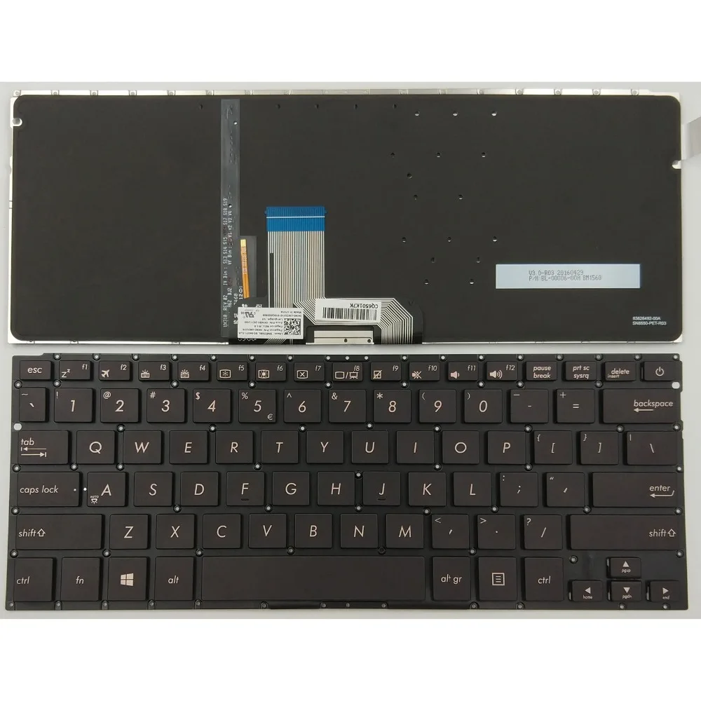 

Новая клавиатура для ноутбука Asus ZenBook UX310 UX310UA UX310UQ UX410 UX410UA UX410UQ U4000 U4000U U4000UQ Series с черной подсветкой