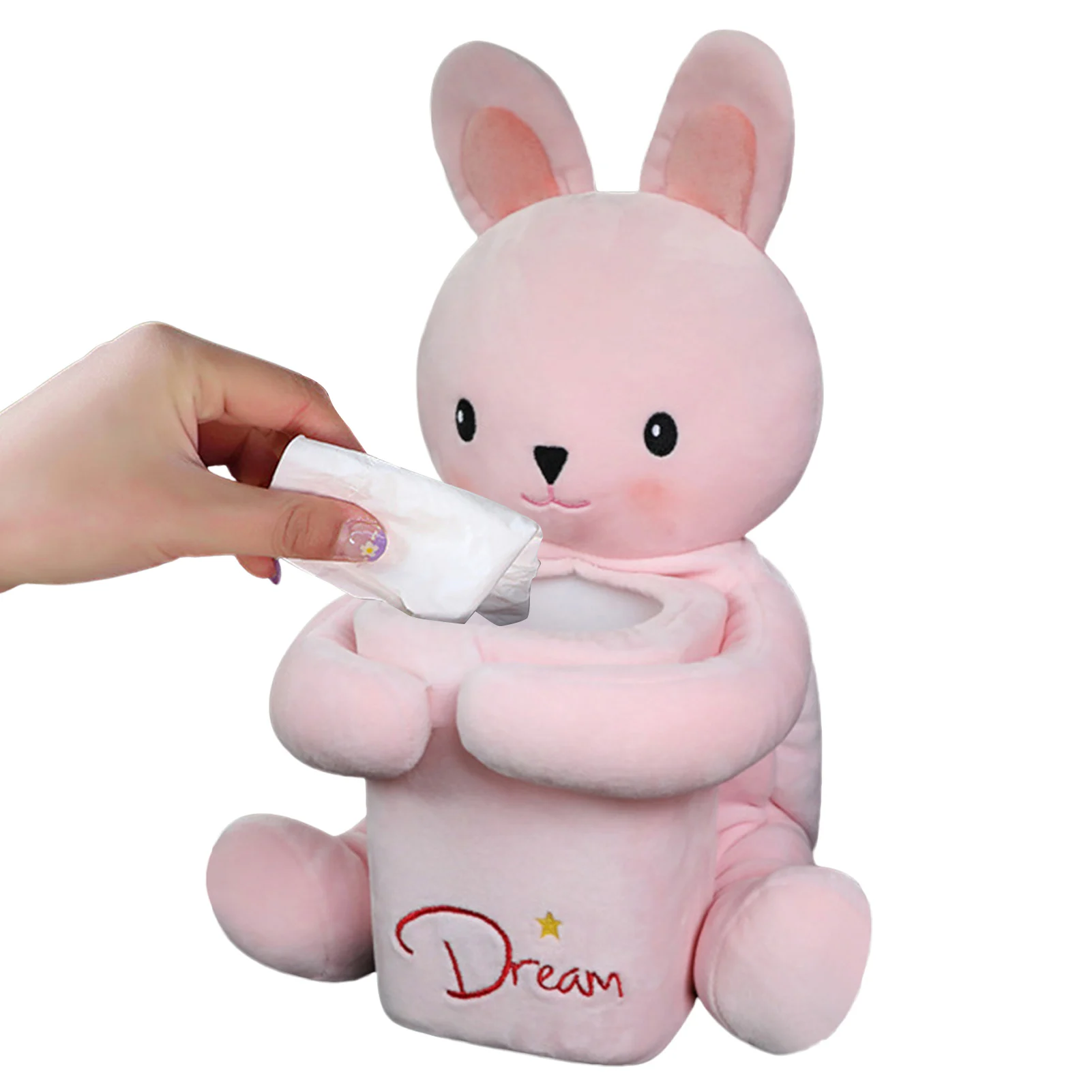 

Cute Car Tissue Box Holder Monkey & Rabbit Animal Napkin Holder Box Multifunctional Car Console Organizer Between Seats