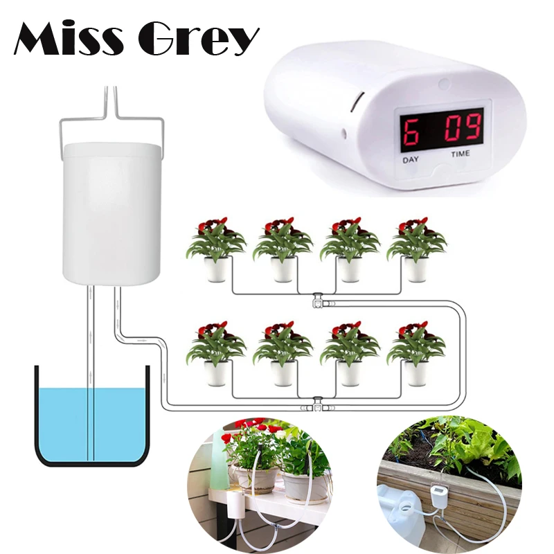 

8/4/2 Head Intelligent Automatic Watering Pump Controller Drip Irrigation Device Timer System Garden Flower Pots Plant Sprinkler