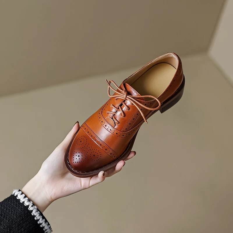 Новинка 2023 весенние женские туфли-лодочки из натуральной кожи модель 22-26 5 см