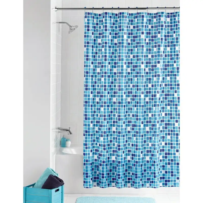 

PEVA Shower Curtain 13 Piece Curtain and Hooks Set,