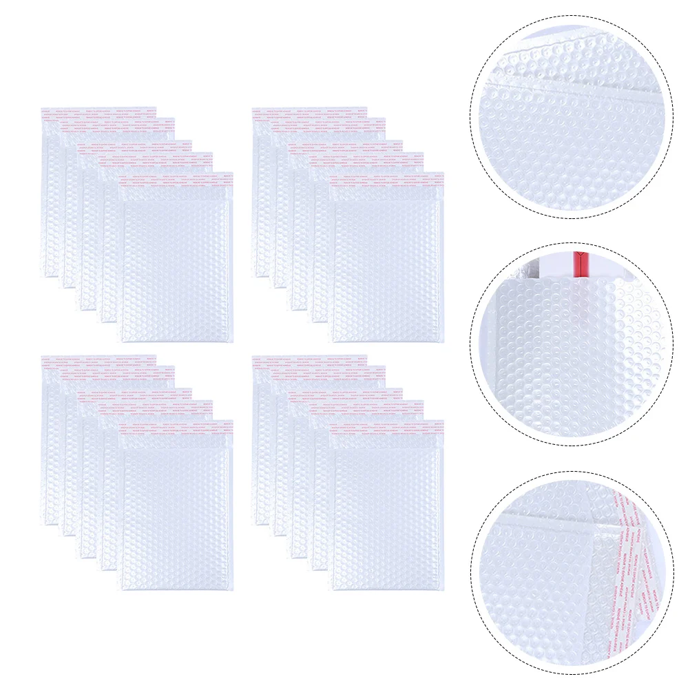 

25 Pcs Foam Bag Self Seal Mailers Bags Package Mailing Packaging Pouch White Envelopes The