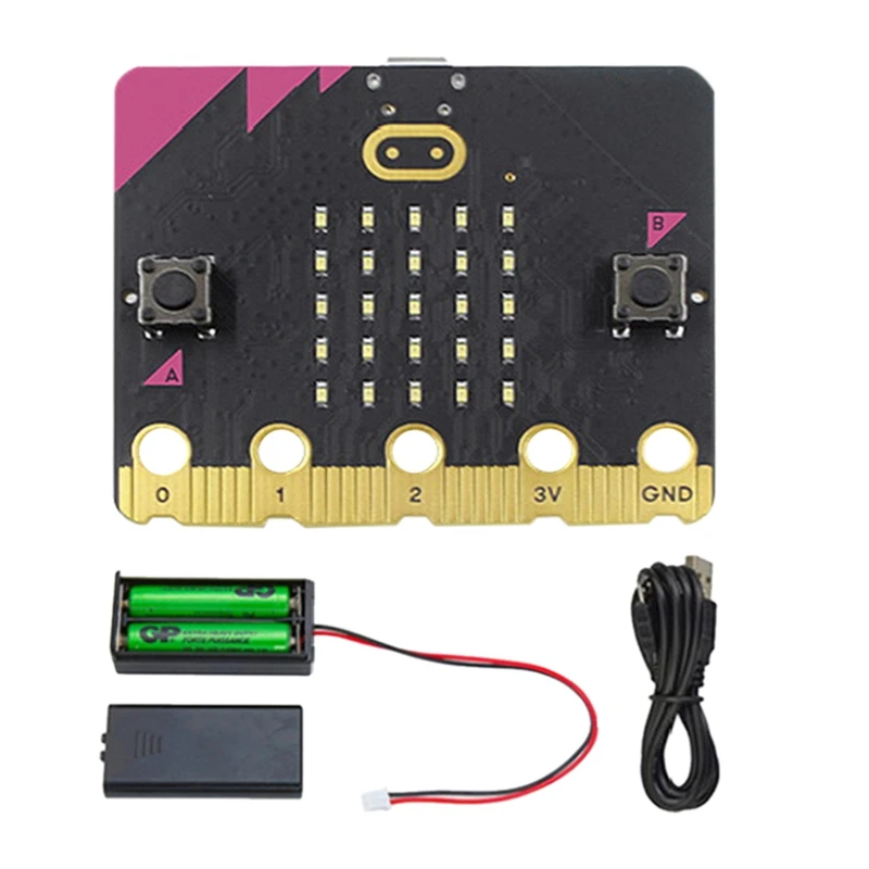 

BBC Micro:Bit V2.2 GO Kit Built-In Speaker Microphone Touch Sensitive Microbit Programmable Learning Development Board