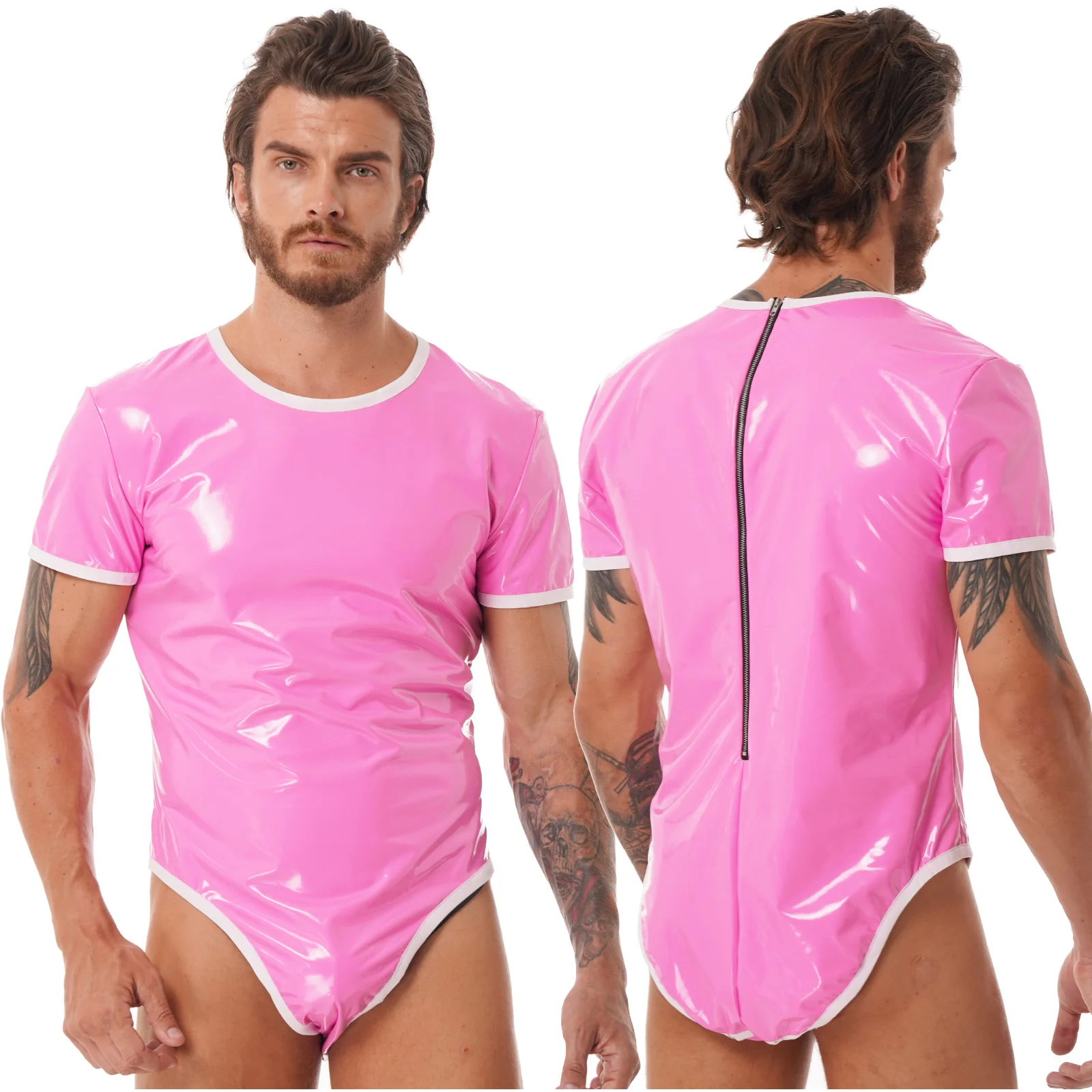 Сексуальное мужское нижнее белье ночное влажный внешний вид Женское боди на