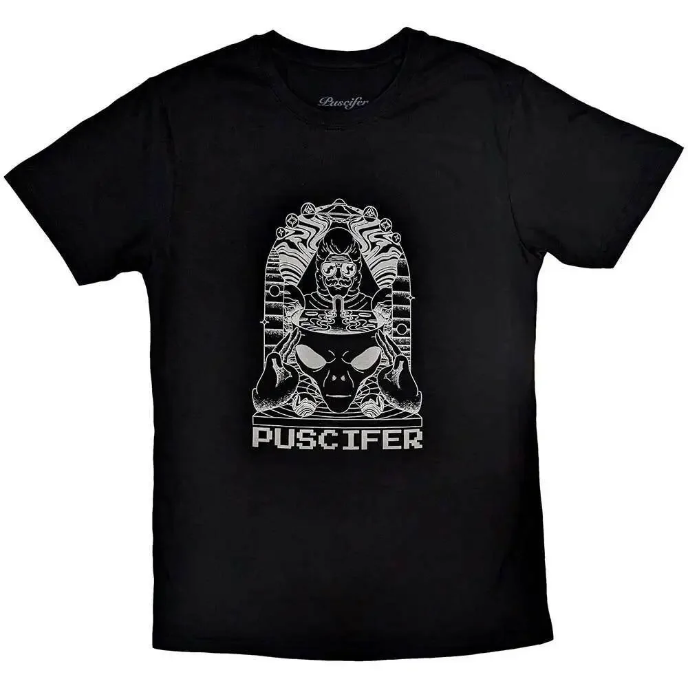 Новая официальная черная футболка Puscifer с изображением инопланетянина