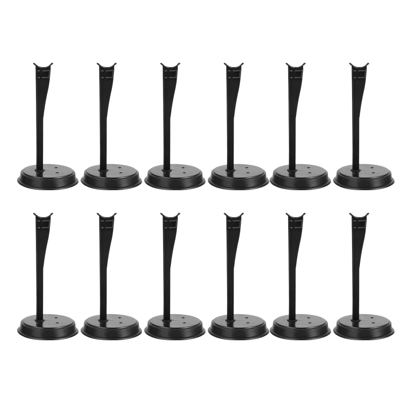 

12pcs Plastic Doll Stand Doll Figure Display Holder Doll Rack Doll Accessories (Random Color)