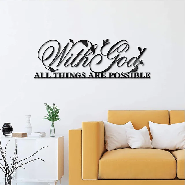 With God All Things Are Possible Bible Verses Wall Decor 1