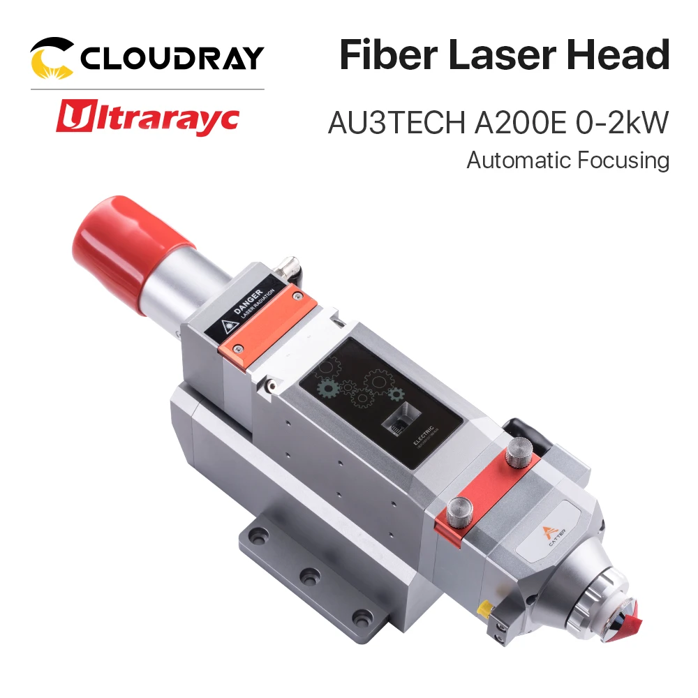 

Cloudray AU3TECH Automistic Focusing Fiber Laser Head A200E 0-2kW with D30 Lens Group Design for Metal Cutting Fiber Machine