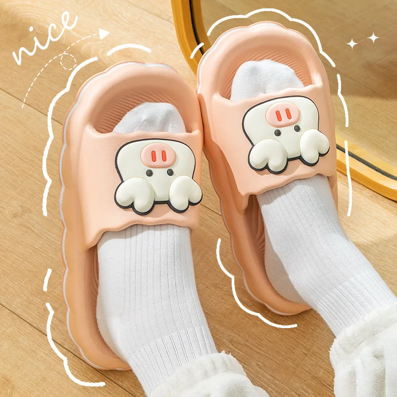 Cute Pig Womens Sandal Summer Slipper for Women 2023 New Comfortable Outdoor Girls Home Slipper Female Flip Flops Leisure